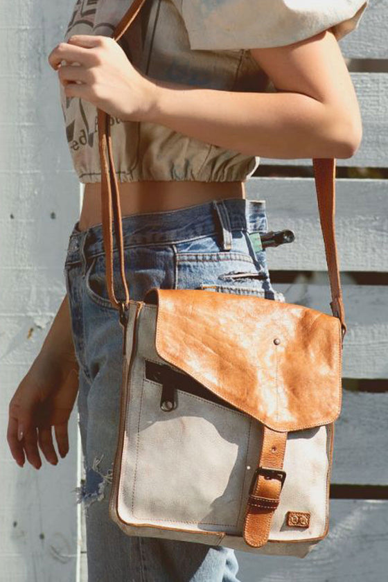 Bed Stu Venice Beach Bag in Nectar Lux Tan Rustic Leather