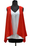 Ever Sassy By Dolcezza Cupra Woven Pullover Tank/Vest Combo in Coral