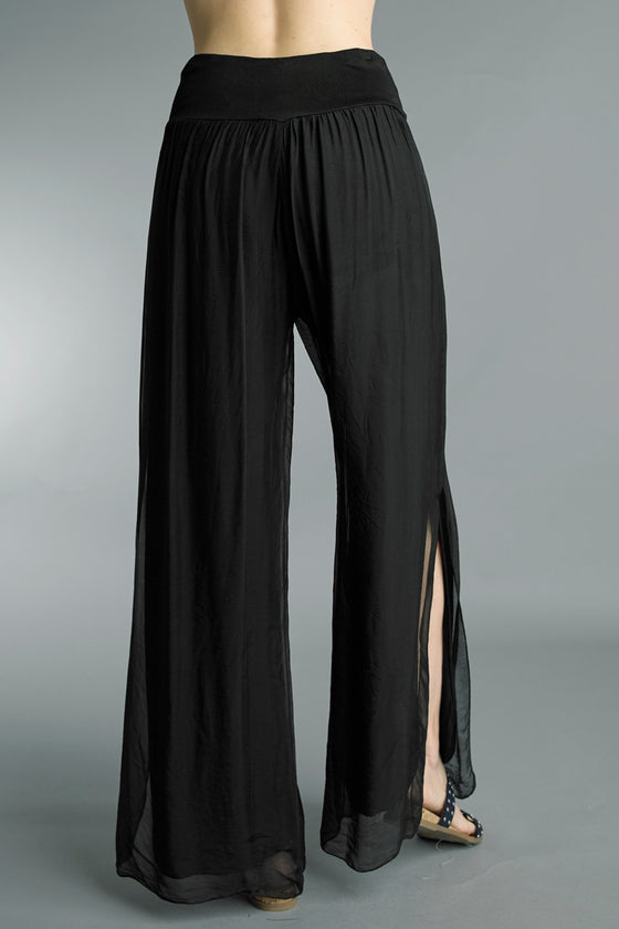 Tempo Paris Silk Pant in Black