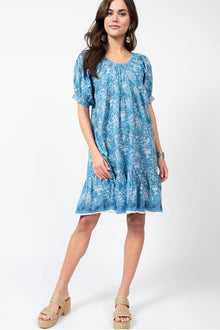  Uncle Frank by Ivy Jane Smocked Neck Dress in Blue