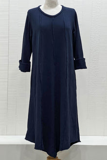  Bodil Cotton Terry Dress in Blueberry