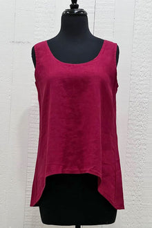  Bodil Spring Adventures Linen Tank Top in Red Currants