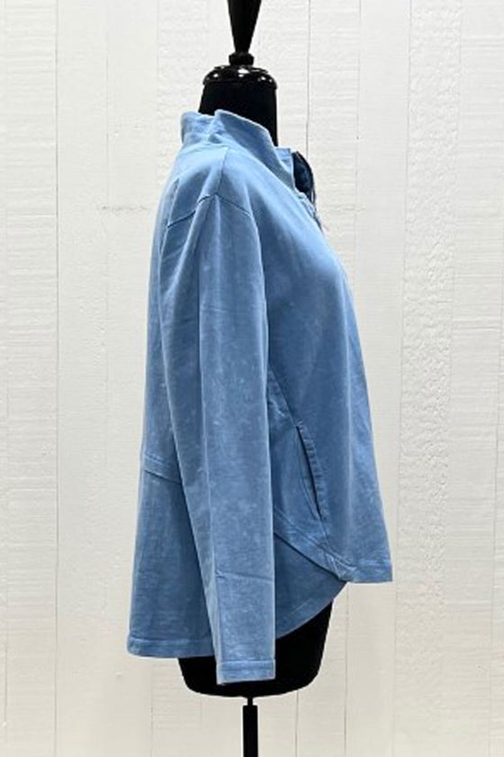 Habitat River Washed Terry Chill Jacket in Azure