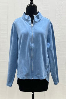  Habitat River Washed Terry Chill Jacket in Azure