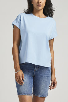  Jag Jeans Drapey Luxe Tee in Blue