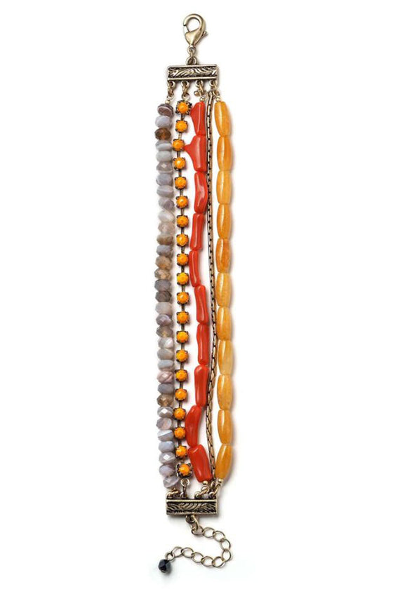 Jill Schwartz Beaded Multi Stranded Bracelet