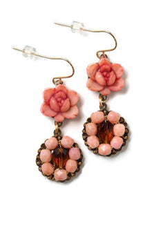  Jill Schwartz Beaded Rose Earrings