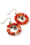 Jill Schwartz Carnelian Hoop Earrings