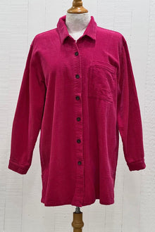  Kleen Corduroy Long Sleeve Tunic Shirt in Love