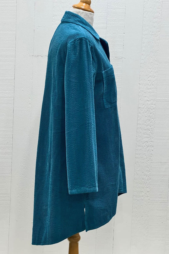 Kleen Corduroy Pocket Big Shirt in Coastal
