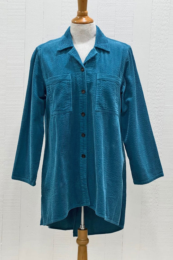 Kleen Corduroy Pocket Big Shirt in Coastal