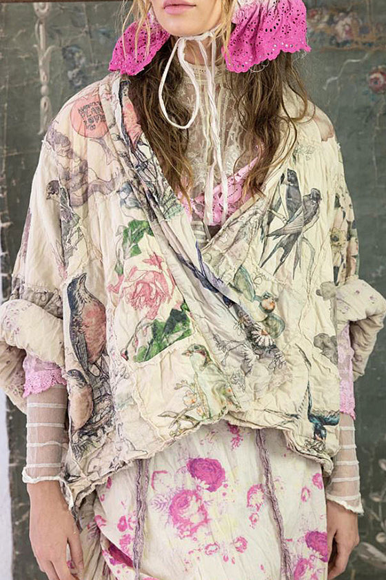 Magnolia Pearl European Cotton Patchwork Malcolm Kimono in Songbird