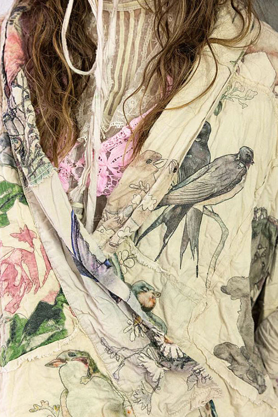 Magnolia Pearl European Cotton Patchwork Malcolm Kimono in Songbird