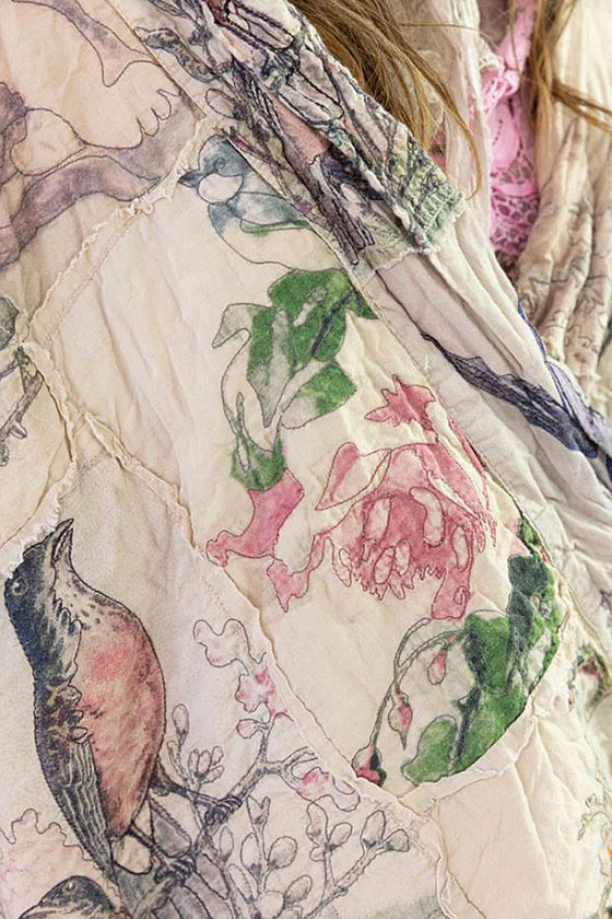 Magnolia Pearl European Cotton Patchwork Malcolm Kimono in Songbird