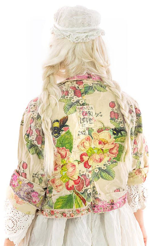 Magnolia Pearl Printed Cropped Kelley Coat in Bloomberry
