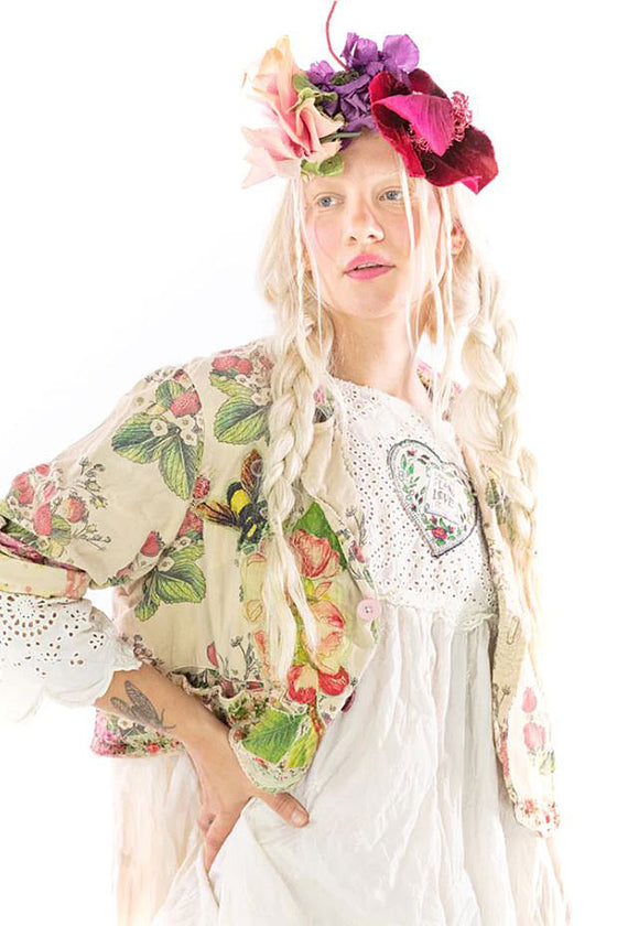 Magnolia Pearl Printed Cropped Kelley Coat in Bloomberry