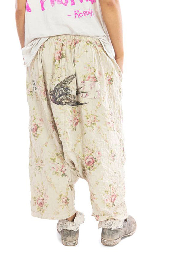 Magnolia Pearl Quilted Floral Patchwork Garcon Pants in Ronin
