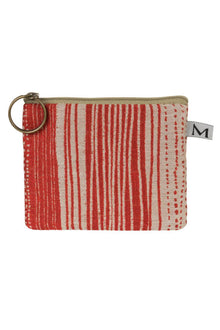  Maruca Coin Bag in Mod Stripe Red Fabric