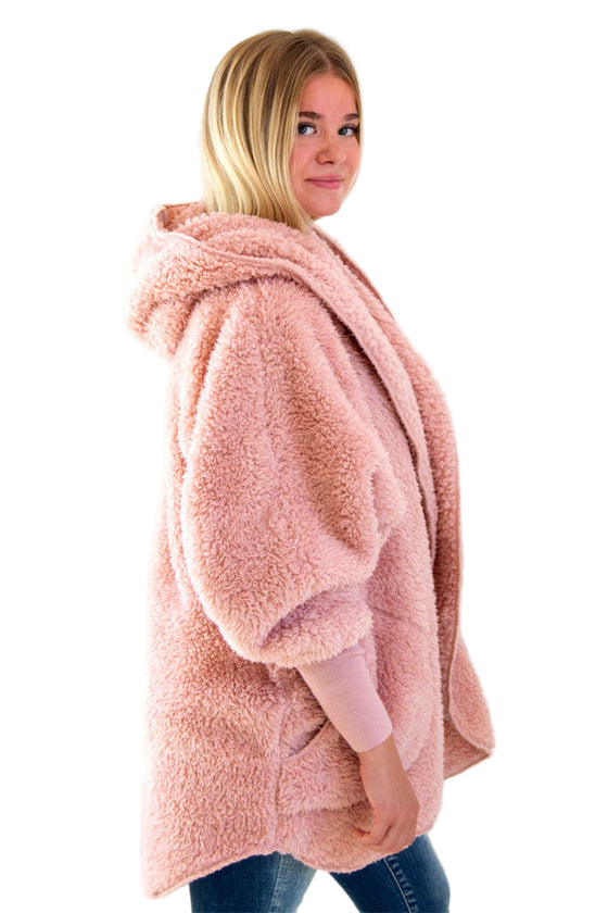 Nordic Beach Hooded Body Wrap in Blush Wine NB-BW