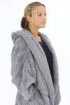 Nordic Beach Hooded Body Wrap in Grey Kitten