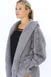Nordic Beach Hooded Body Wrap in Grey Kitten