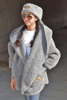  Nordic Beach Petite Hooded Body Wrap Grey Kitten