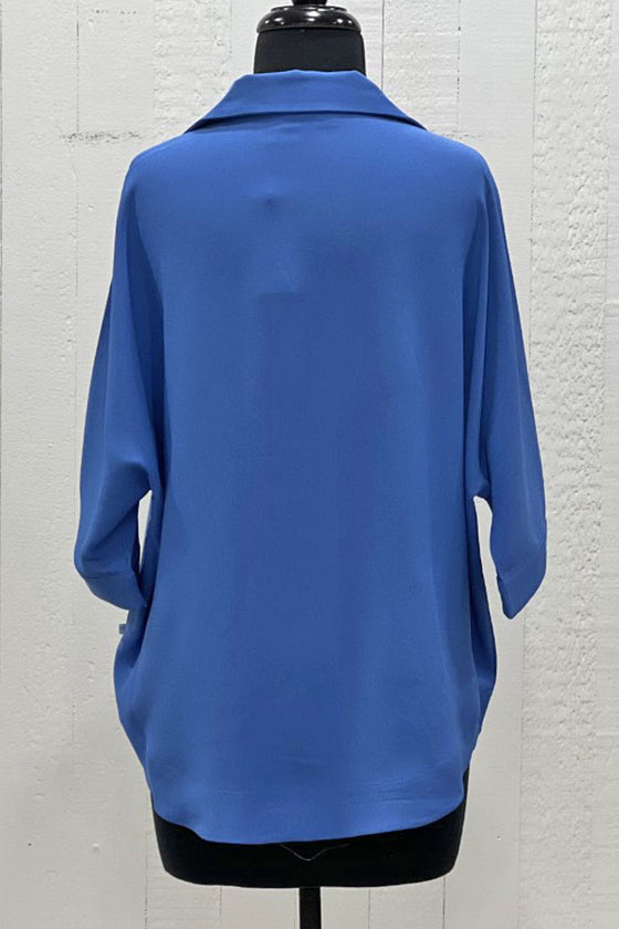 Perlavera Pino One Size Missy Fit Shirt in Blue