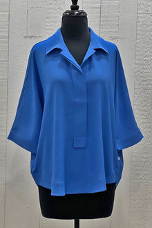  Perlavera Pino One Size Missy Fit Shirt in Blue