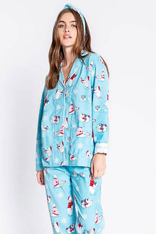  PJ Salvage Chill Out Flannel PJ Set with Headband