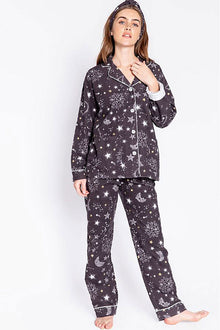  PJ Salvage Cosmic Heart Flannel PJ Set with Headband