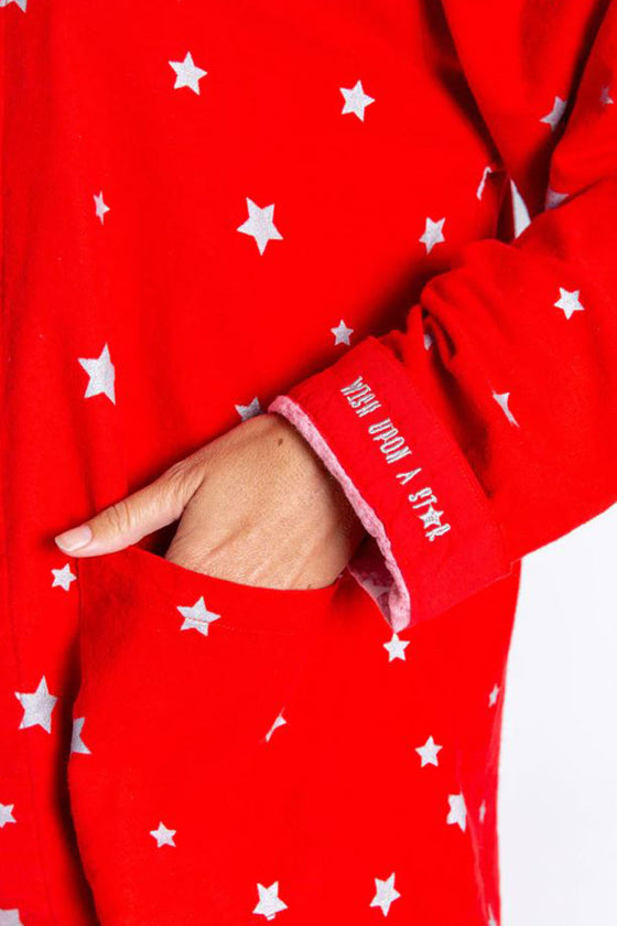 PJ Salvage Wish Upon A Star Flannel PJ Set with Headband