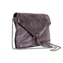  Embrazio Savannah Envelope Clutch and Crossbody in Distressed Grey Leather