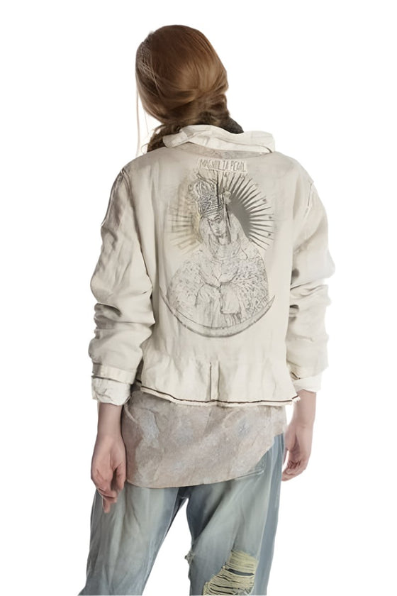 Magnolia Pearl Linen Juno Jacket in Moonlight - JACKET465-MOON