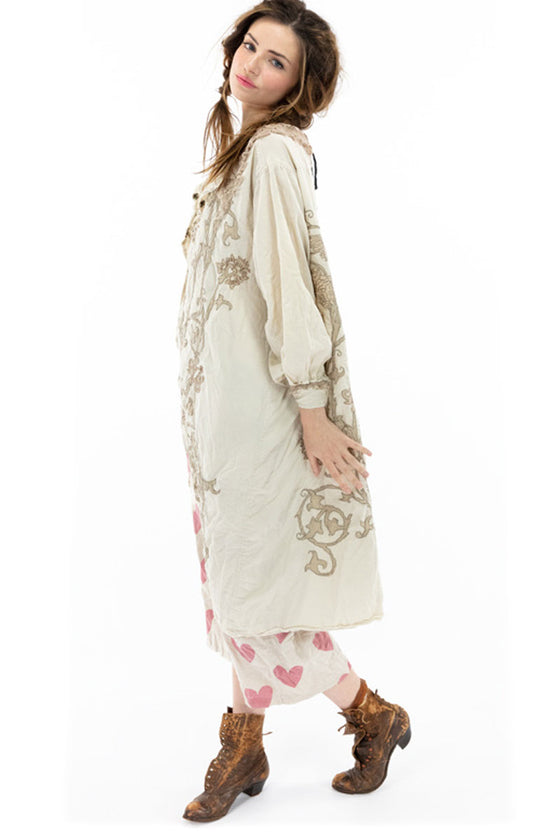 Magnolia Pearl Embroidered Leola Coat in Moonlight - JACKET504-MOON