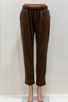  Nally & Millie Brushed Pull on Pant in Brown