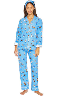  PJ Salvage Mazel Tov Flannel Pajama Set with Matching Headband