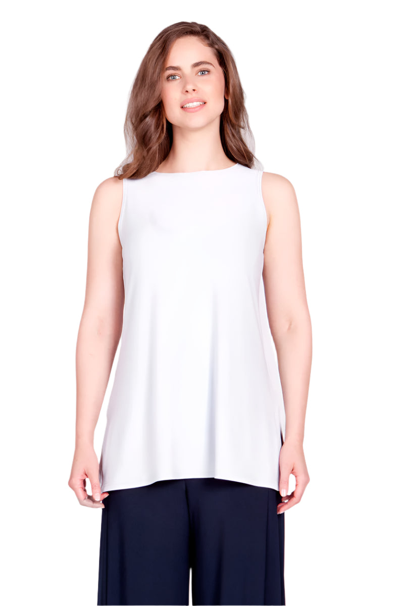  Sympli Nu Ideal Sleeveless Tunic in Platinum