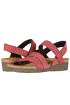 Naot Kayla Sandal Elegant Collection in Brick Red Leather