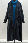 Saga Corduroy Long Jacket in Black