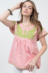 Sister Mary By Ivy Jane Roni Top in Pink Check