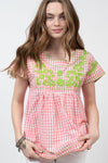 Sister Mary By Ivy Jane Roni Top in Pink Check
