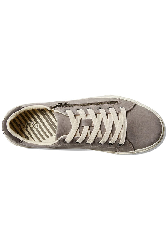 Taos Z Soul Canvas Sneaker in Grey/Graphite Distressed