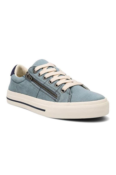 Taos Z Soul Canvas Sneaker in Lake Blue/ Navy Distressed