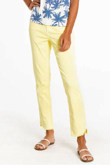  Tru Luxe Ankle Asymmetrical  Step Hem Jean in  Yellow