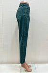 Tru Luxe Velveteen Skinny Ankle Jean in Teal