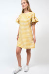 Uncle Frank By Ivy Jane Sunrise Check Dress in Mustard